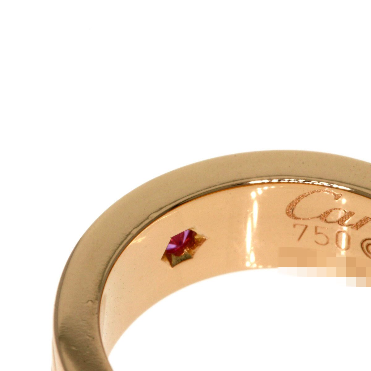 Cartier Ring Love Ring Pink Sapphire # 48 K18