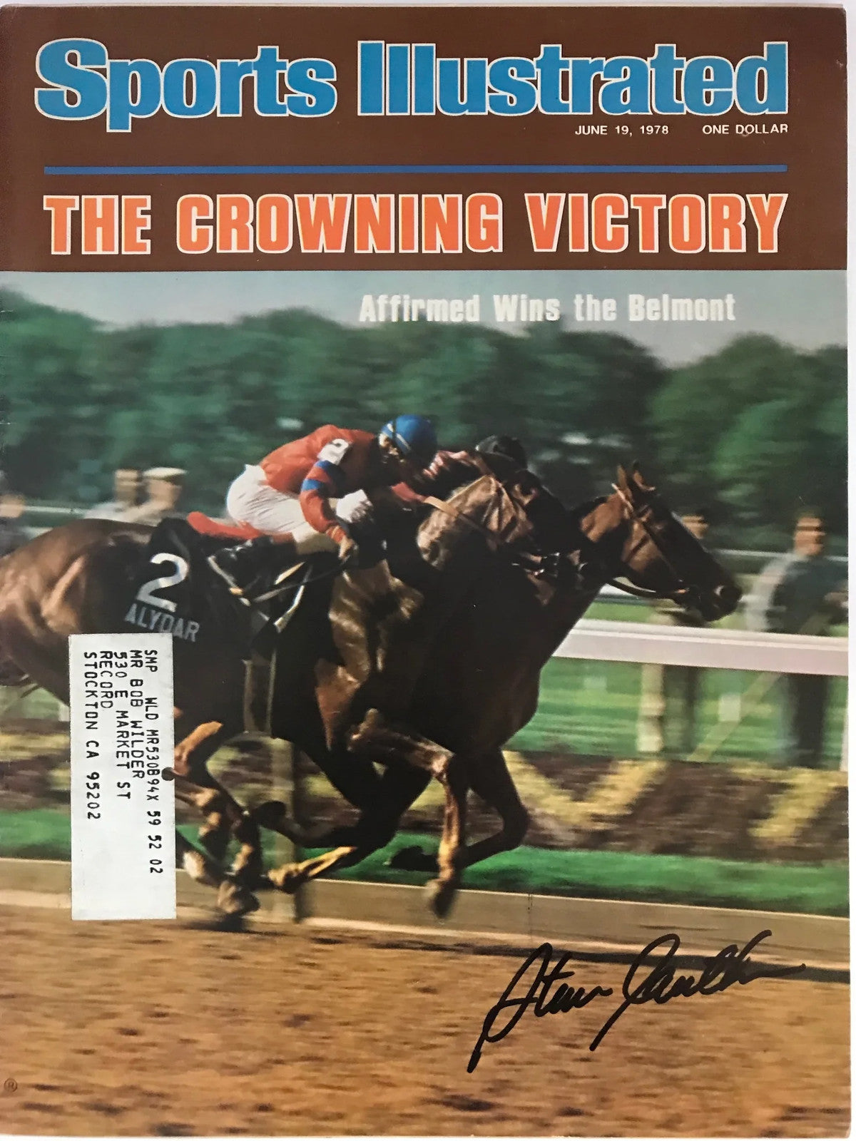 Steve Cauthen Signed Sports Illustrated Magazine June 19 1978