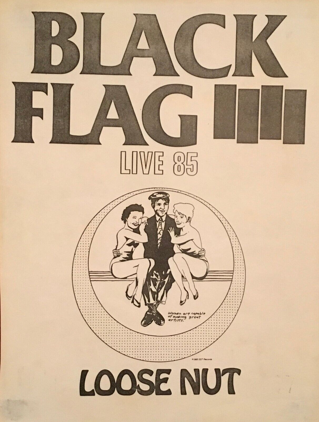 Black Flag Vintage Concert Poster Live 85 Loose Nut
