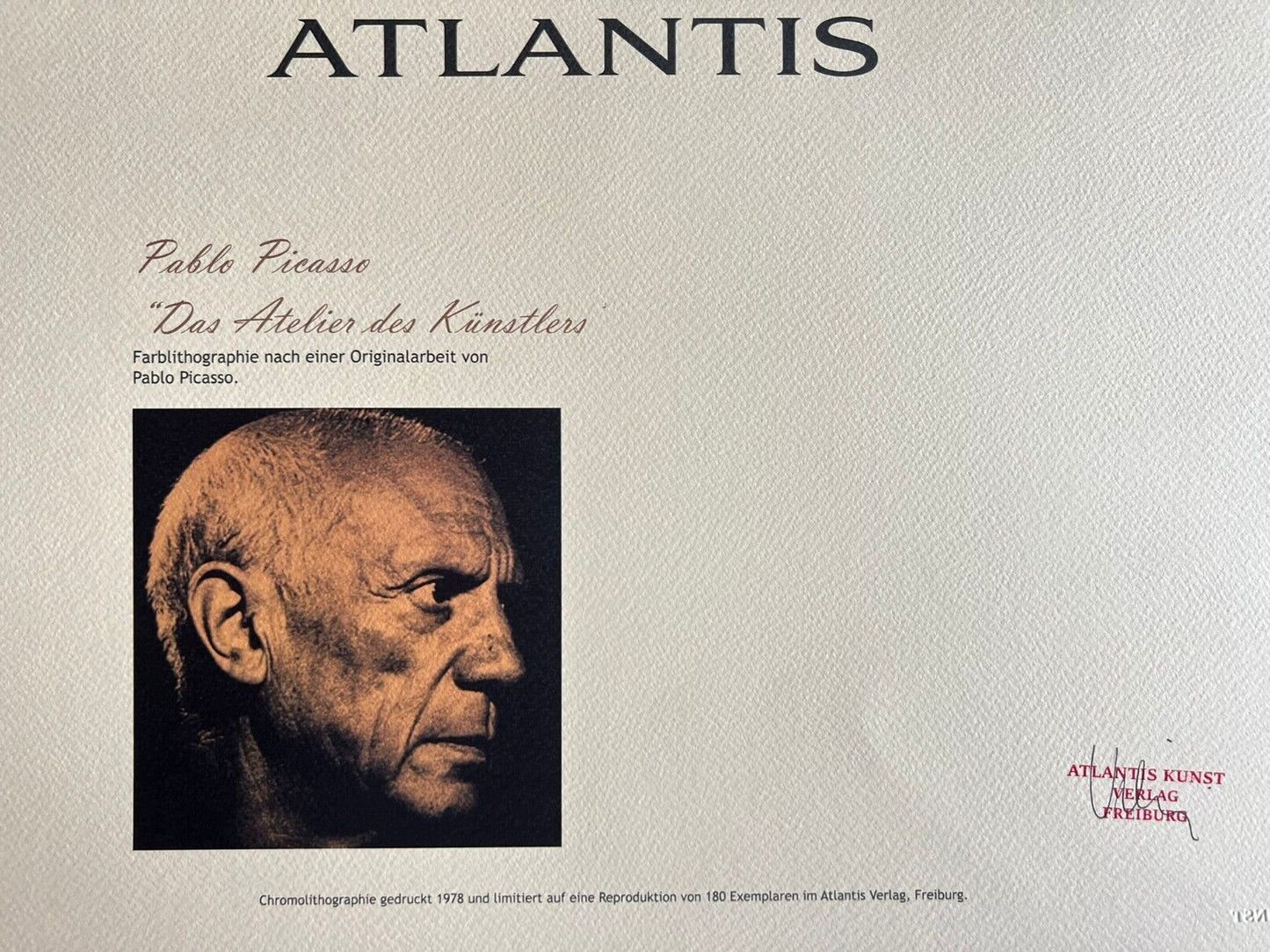 Pablo Picasso Lithograph Coa Signed Limited Print