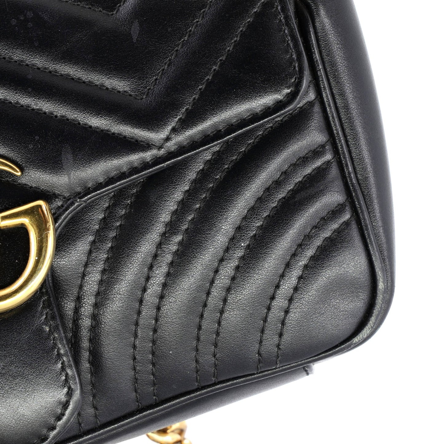 Gucci Gg Marmont Flap Bag Matelasse Leather Small