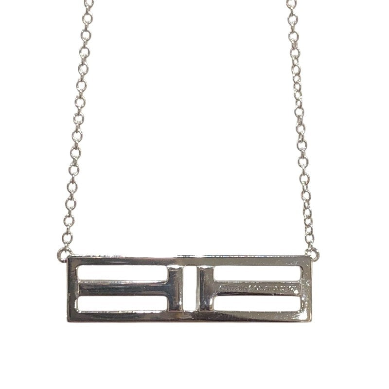 Tiffany & Co. T Two Open Partial Diamond Necklace 750Wg