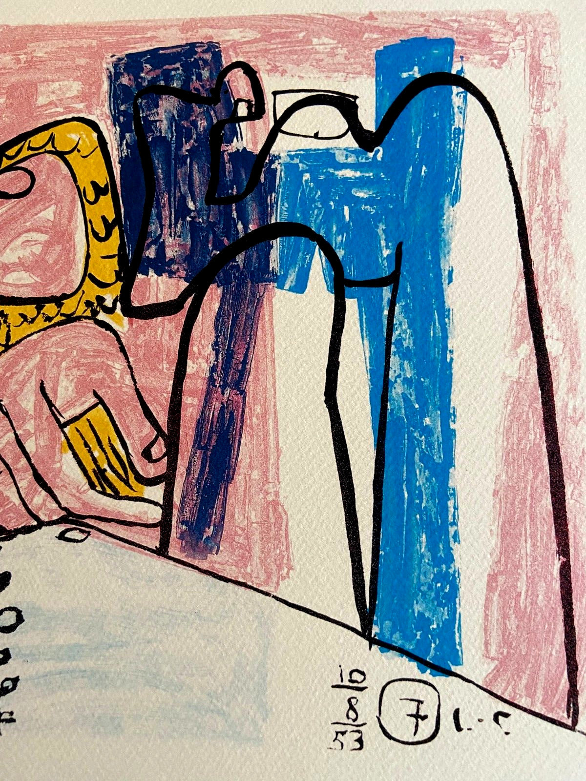 Le Corbusier Lithograph Coa Certified Signed Op 1976