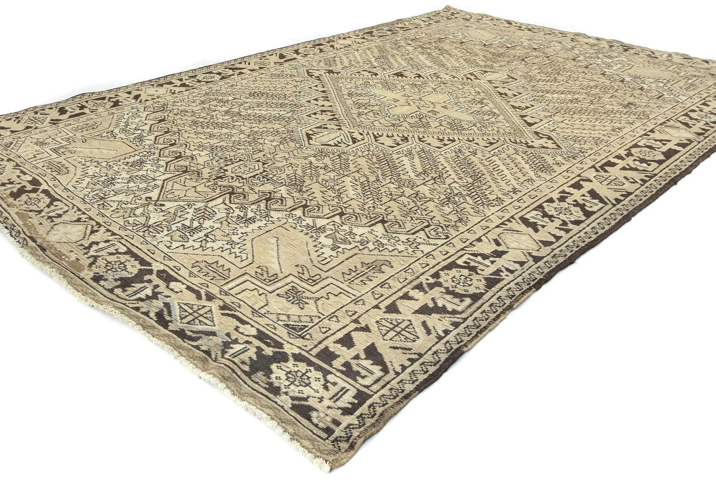 Distressed Vintage Oriental Rug 7X10 Ft Muted
