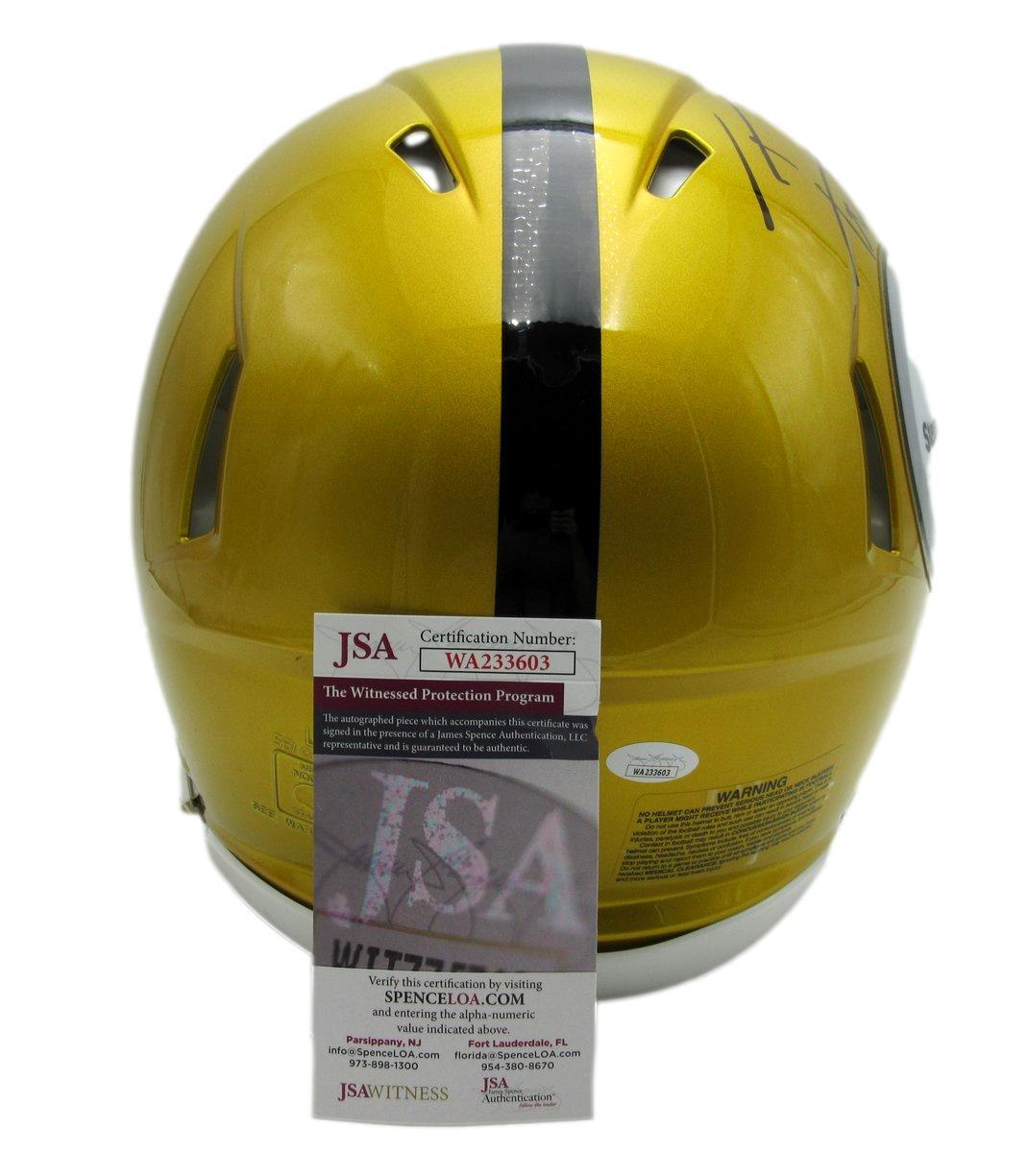 T.J. Watt Autographed Full Size Flash Authentic