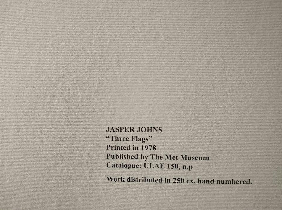 Jasper Johns Lithograph Coa Numbered Crayon Signed Op