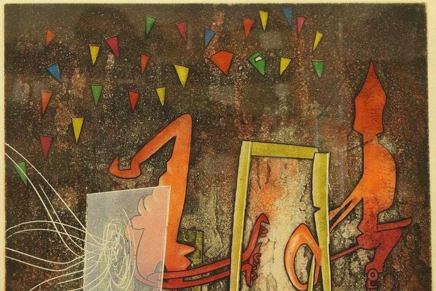 Robert Matta "Season In Hell" Etching 27/100 Signed Modern Surrealist Abstract