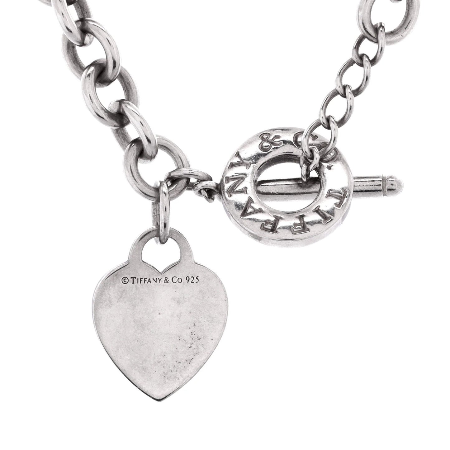Tiffany & Co. Heart Tag Toggle Chain Necklace Sterling Silver