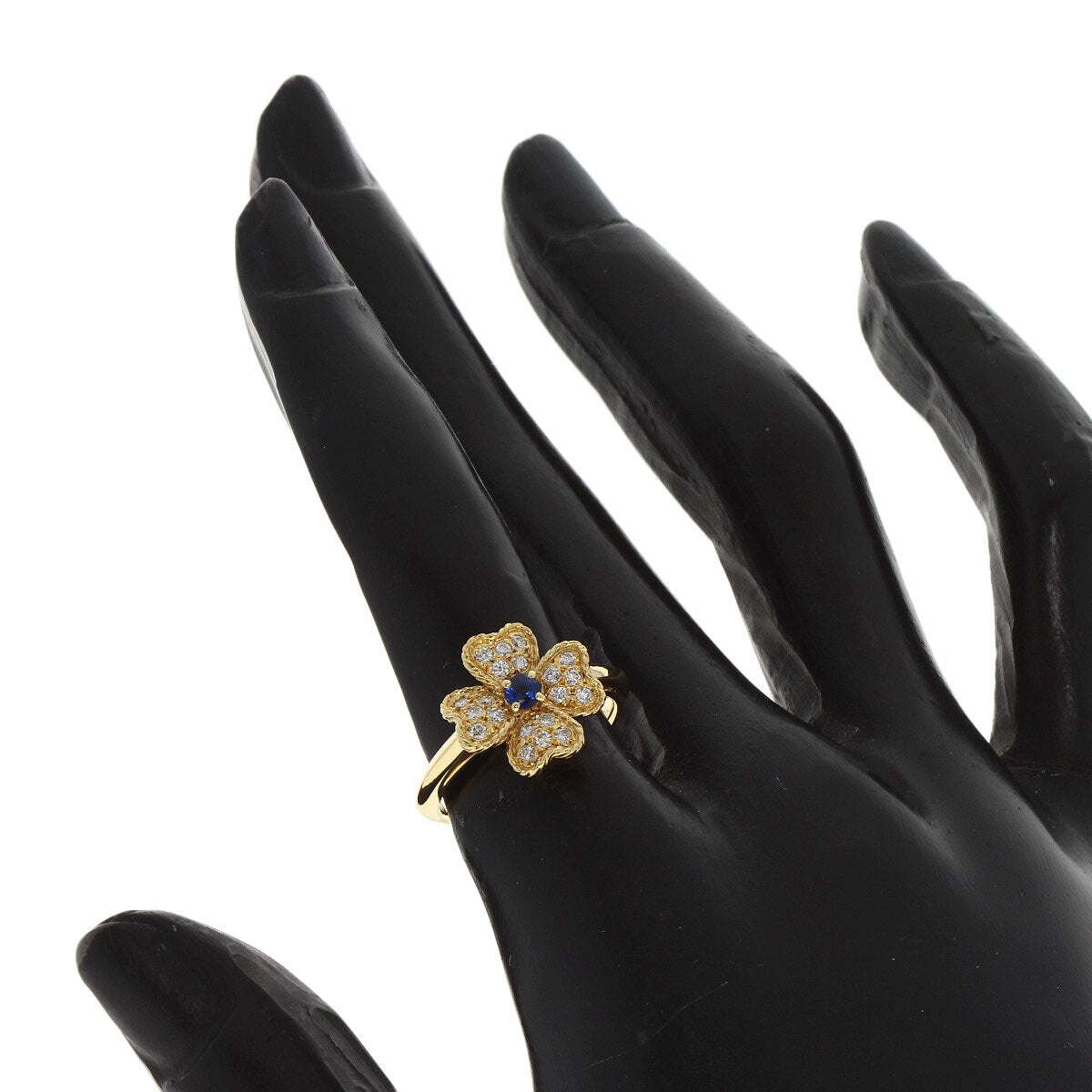 NINA RICCI Ring Sapphire Diamond K18 Yellow Gold