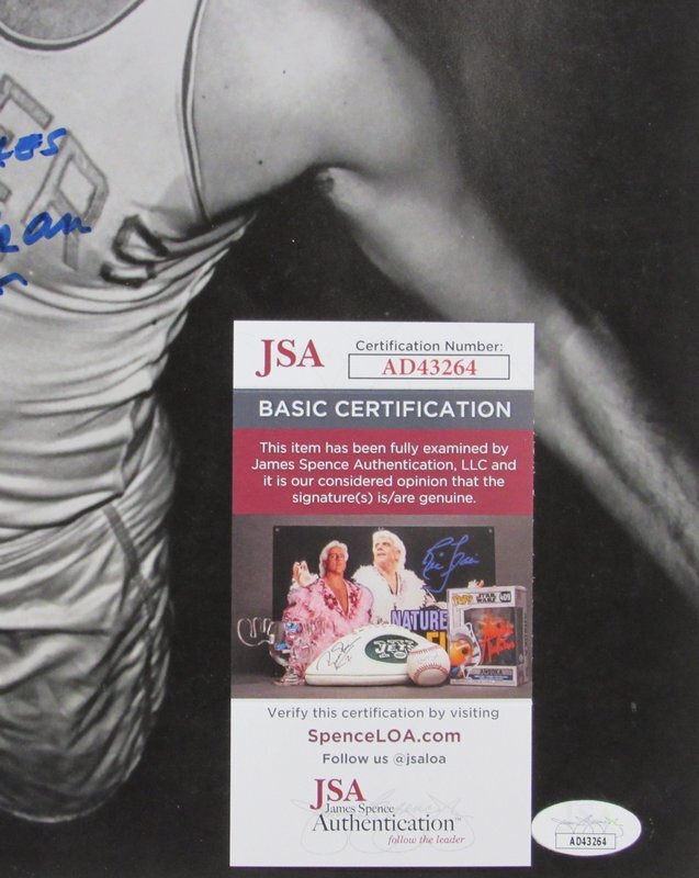 George Mikan Hof Autographed/Inscribed 16X20