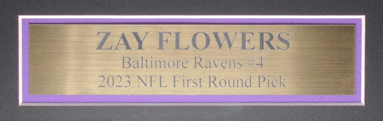Zay Flowers Signed/Auto Purple Football Jersey