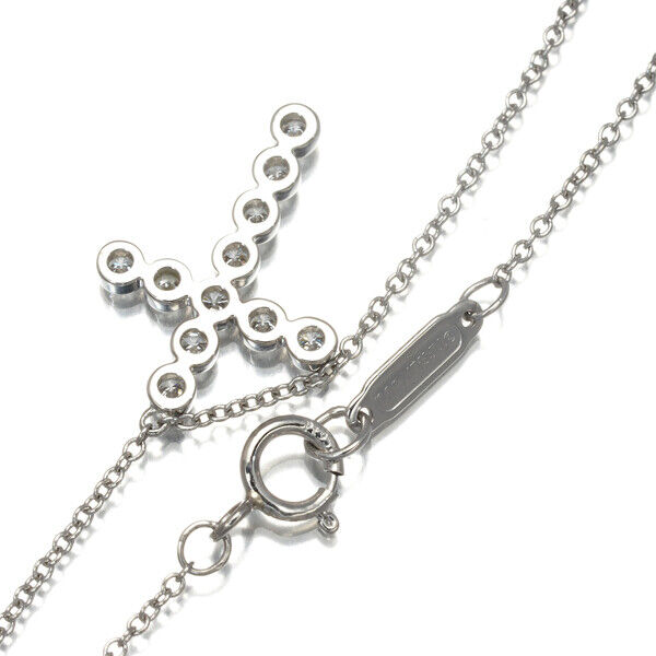 Tiffany&Co. Necklace Jazz Cross Diamond 950 Platinum