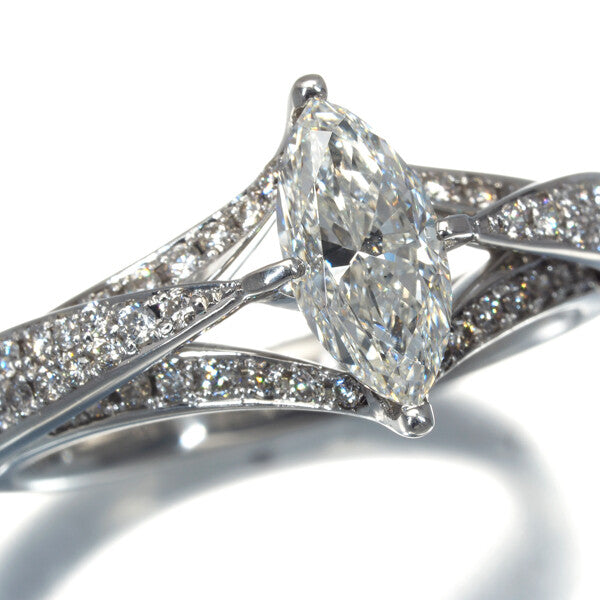 Diamond 1.033Ct/0.42Ct Marquise-Cut Ring 950