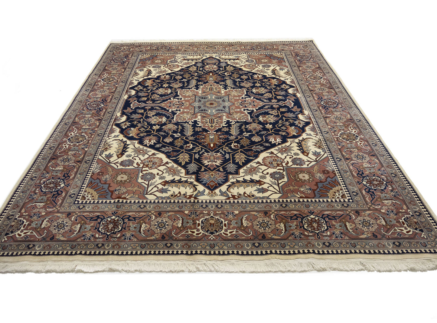 Hand-Knotted Vintage Serapi Oriental Rug 9X12 Ft