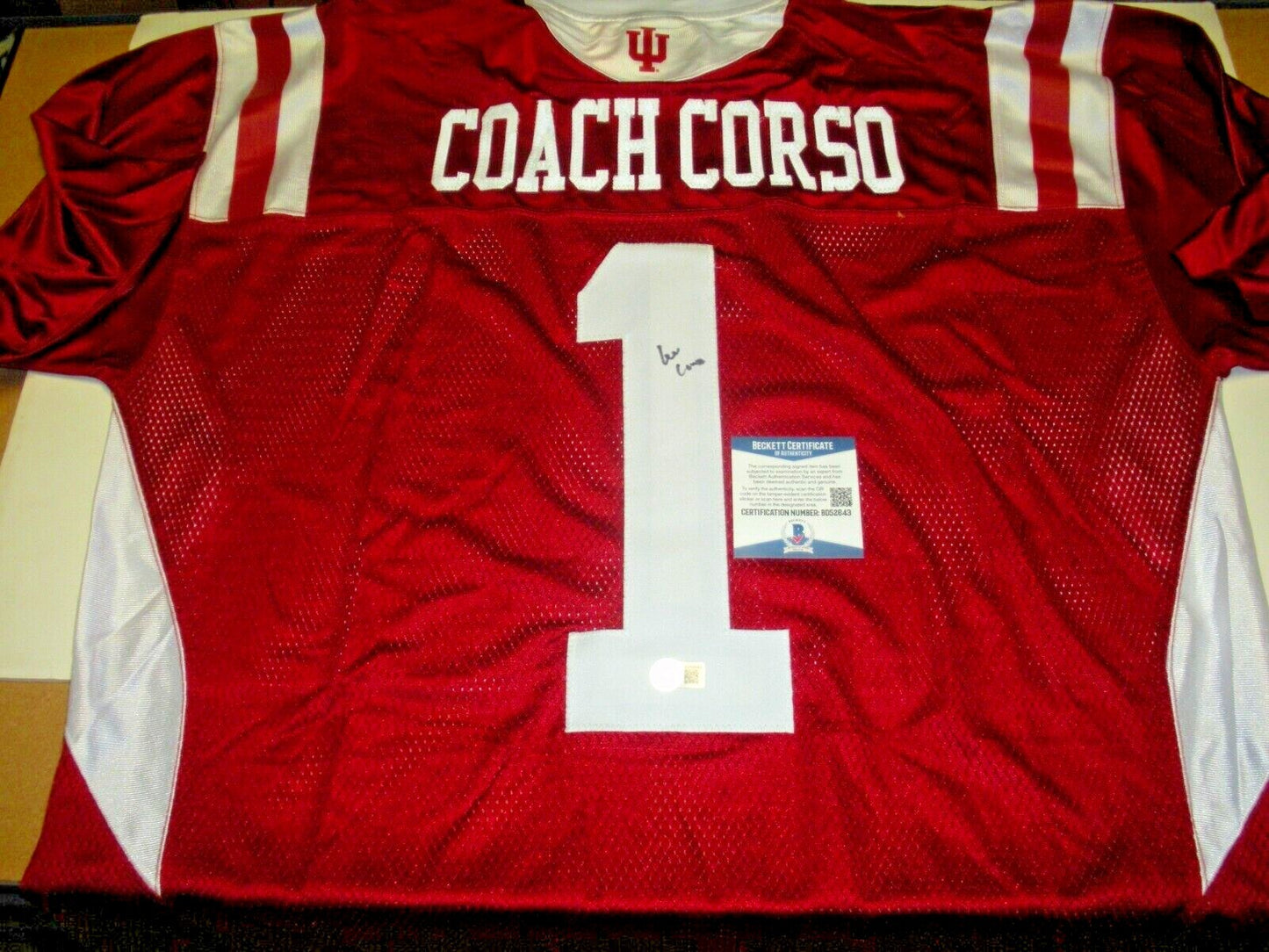Lee Corso Indiana Hoosiers Beckett/Coa Signed