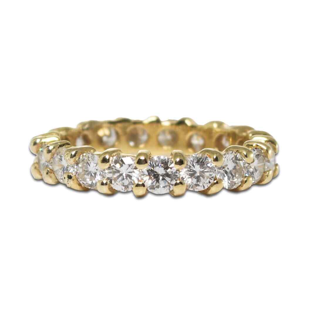 14K Yellow Gold Diamond Eternity Ring 2.00Ct