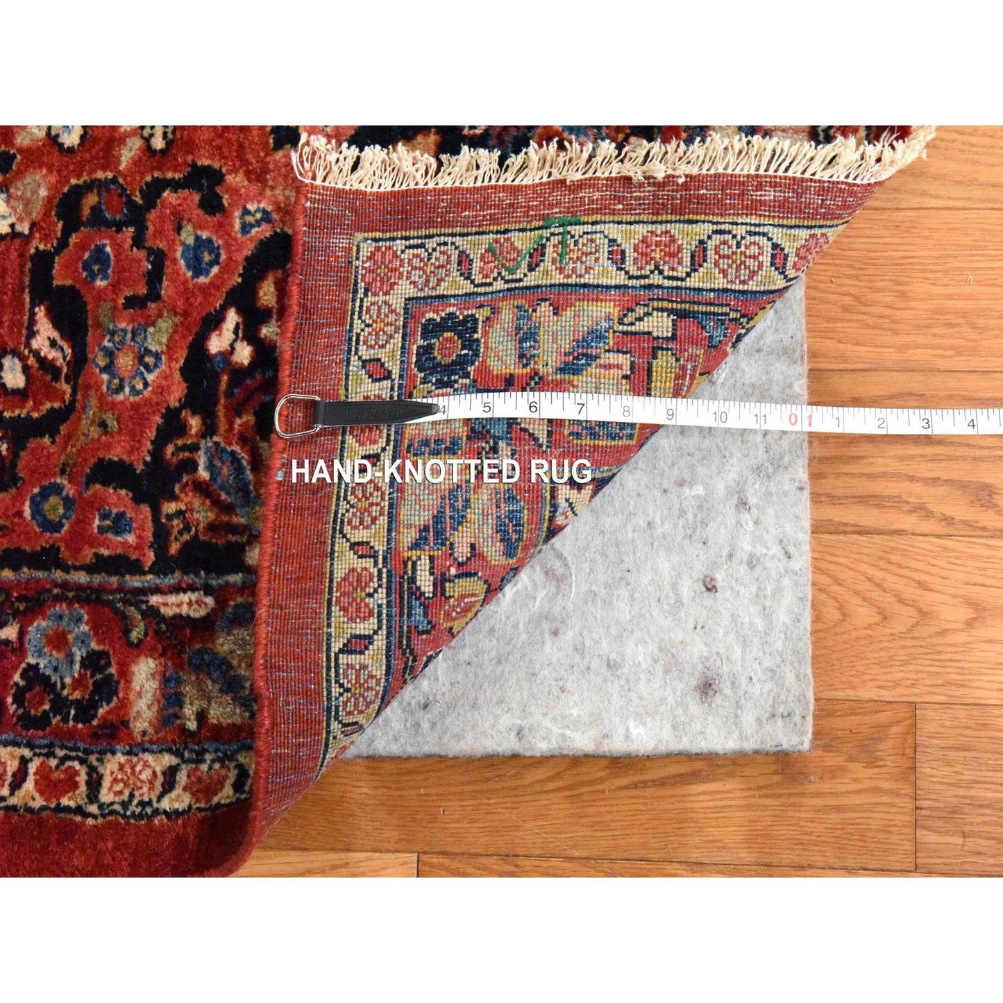 10'2"X13'3" Red Semi Antique Zoroastrian Saroogh Wool Hand Knotted Rug