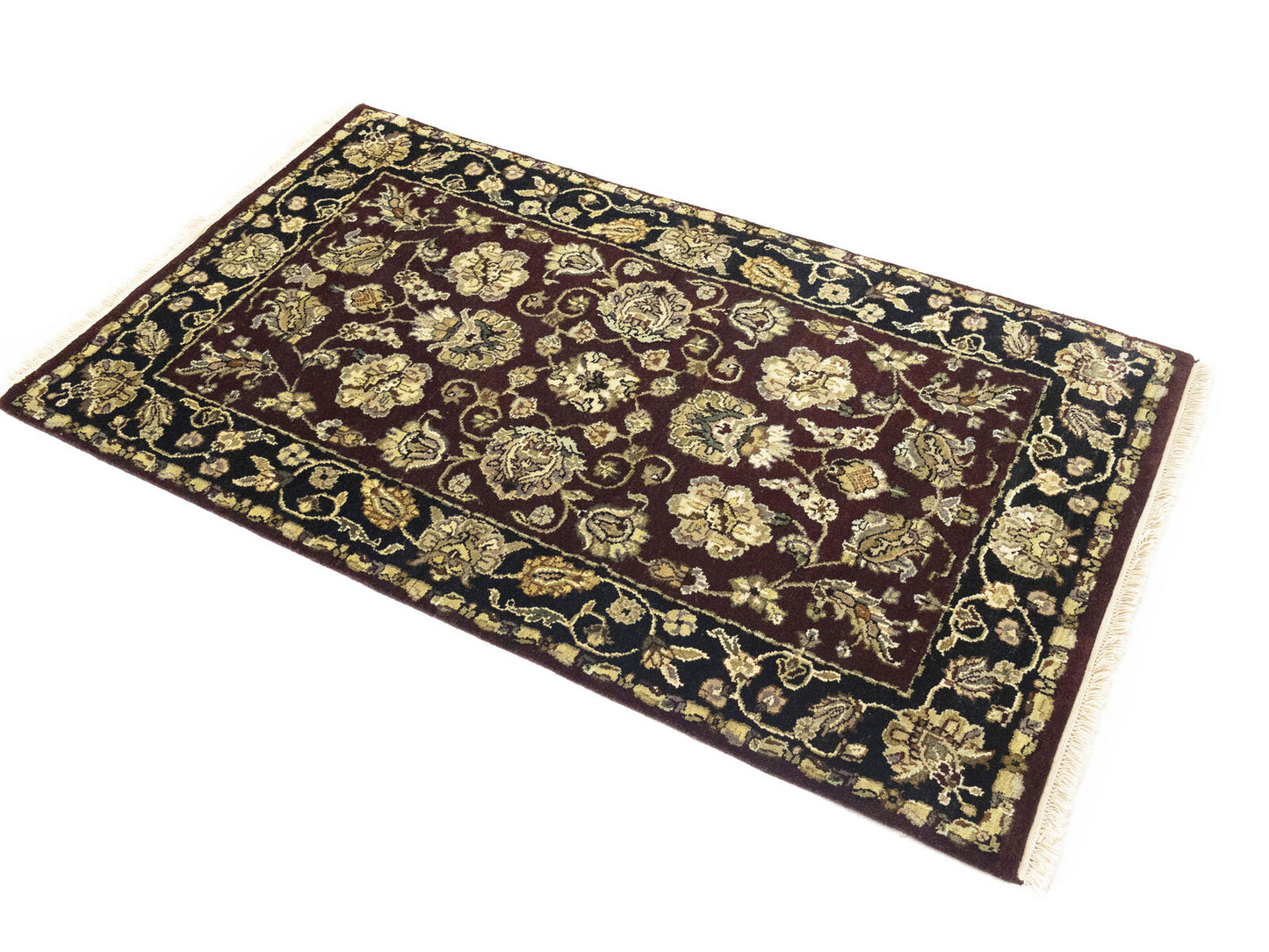 Handmade Agra Jaipur Rug Floral Thick Pile
