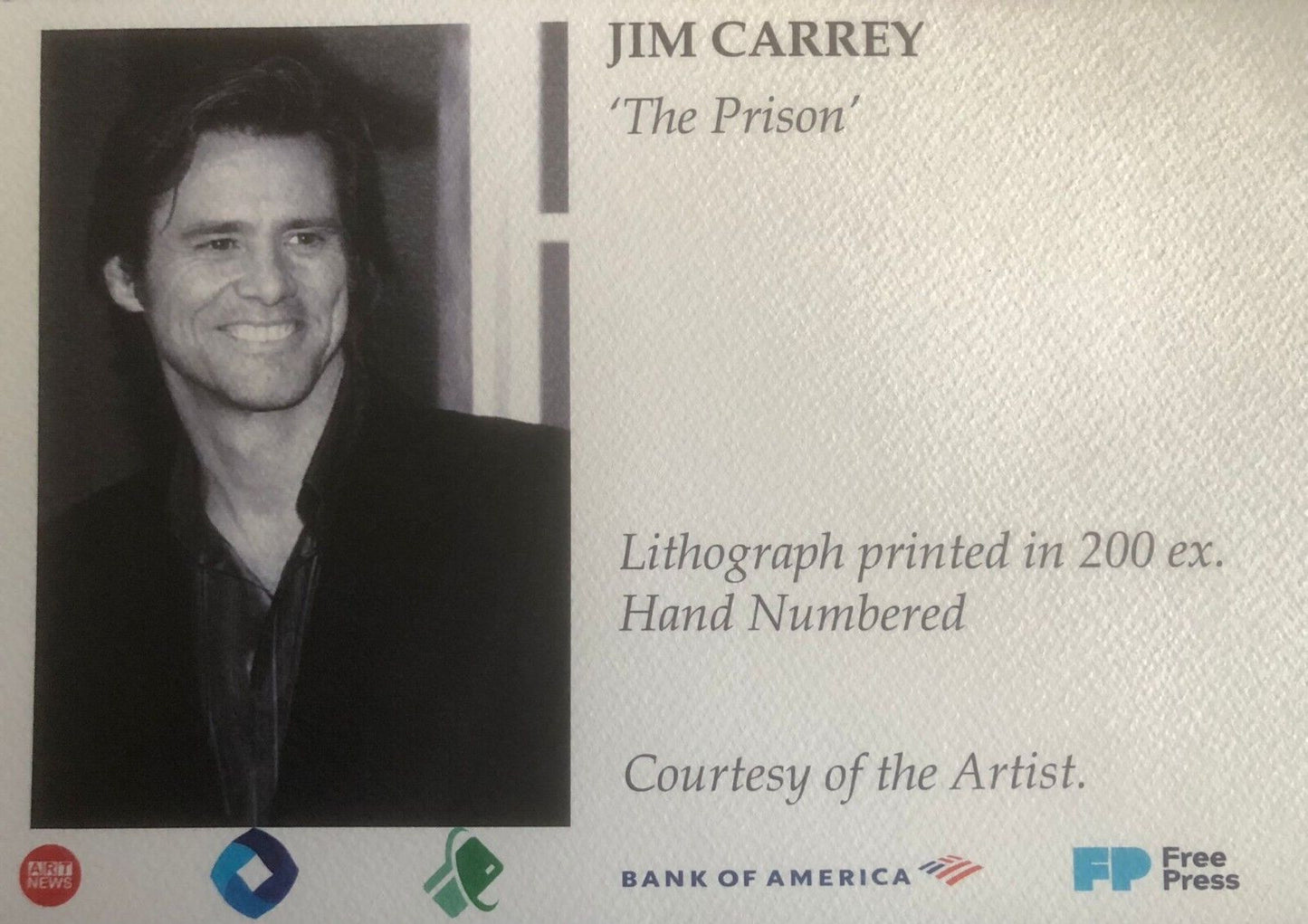 Jim Carrey Lithograph 200 Ex