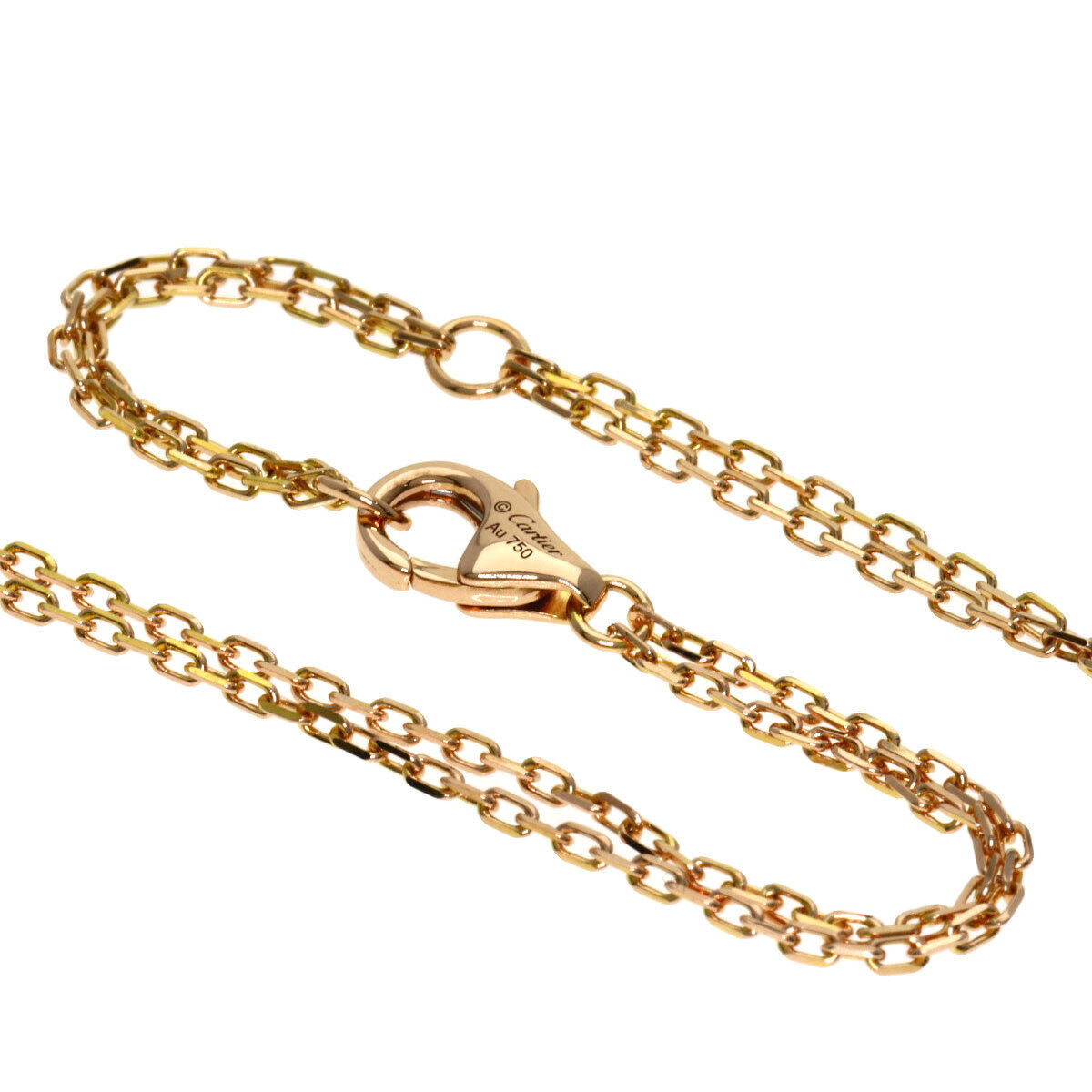 Cartier Necklace Love Circle Diamond K18 Pink
