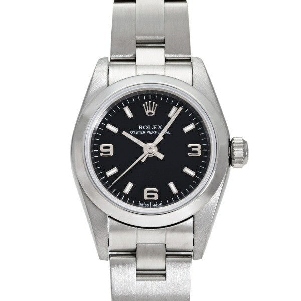 Rolex 76080 Black Ladies Used Watch #51726