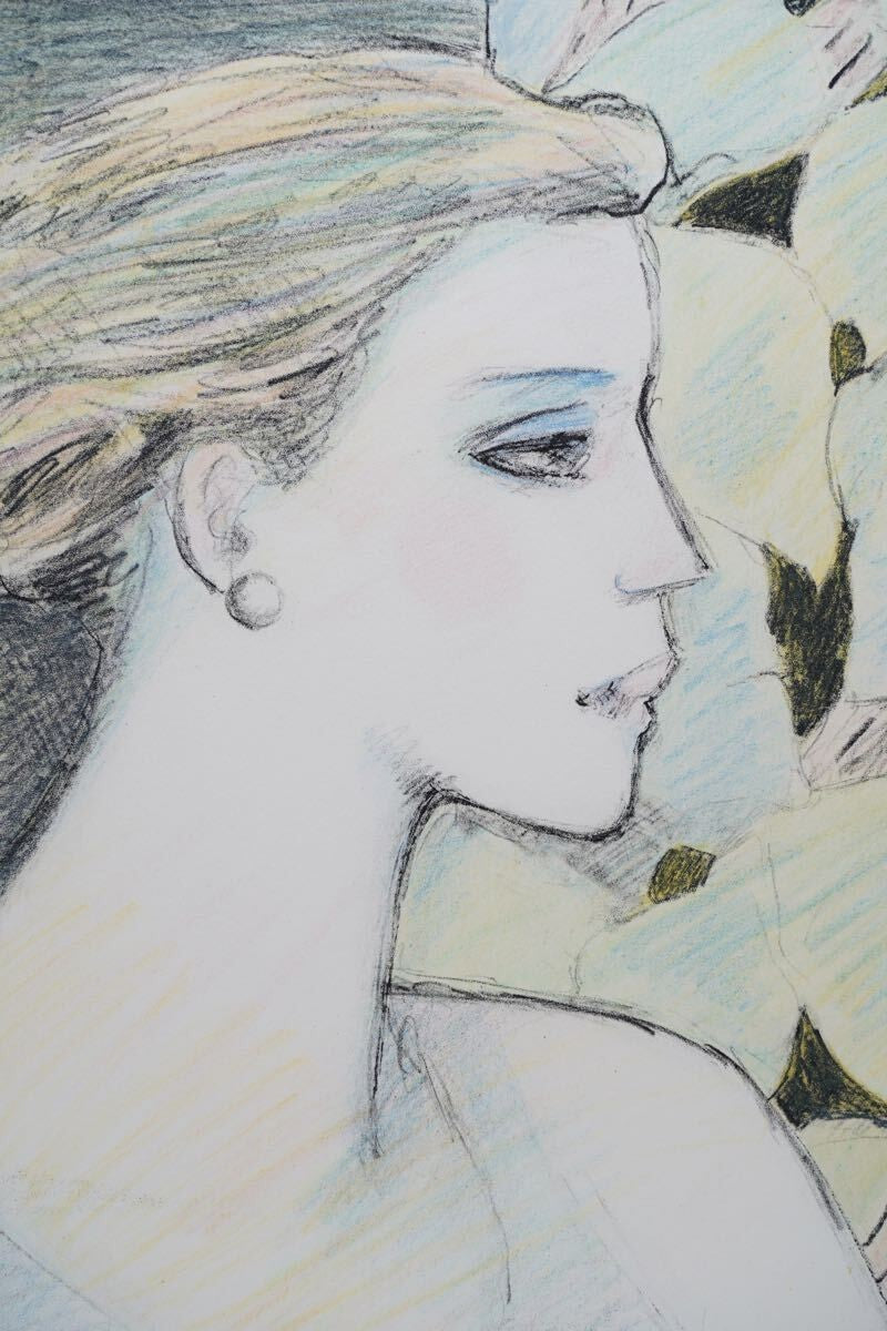 Jean-Pierre Cassigneul Lithograph Woman Signed Limited Edition Framed French Art