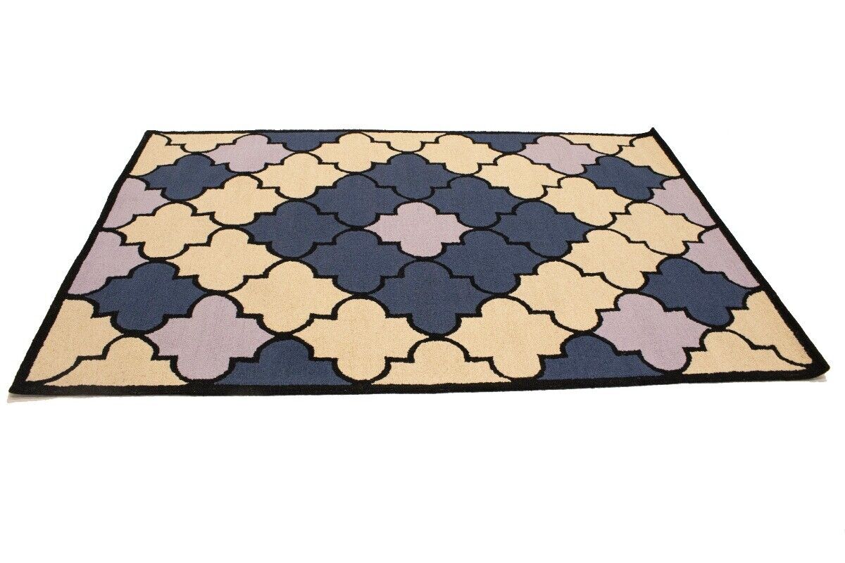 5X8 Ft Multicolored Hand-Tufted Rug Contemporary