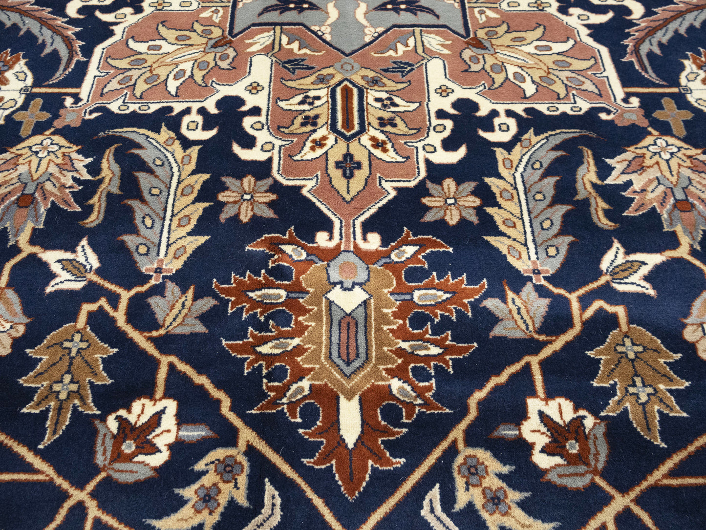 Hand-Knotted Vintage Serapi Oriental Rug 9X12 Ft