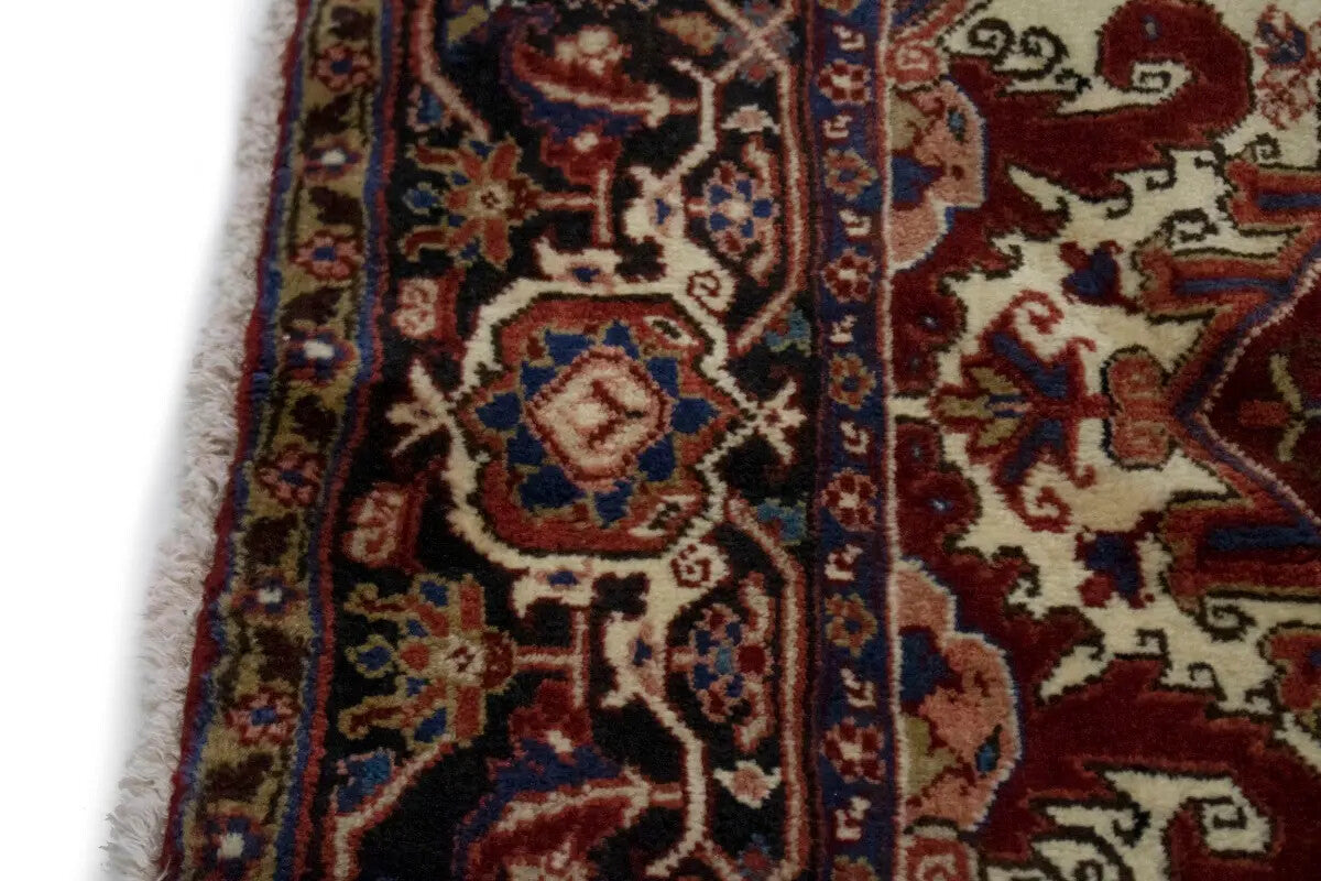 8X11 ft One of a Kind Vintage Geometric Wool Rug