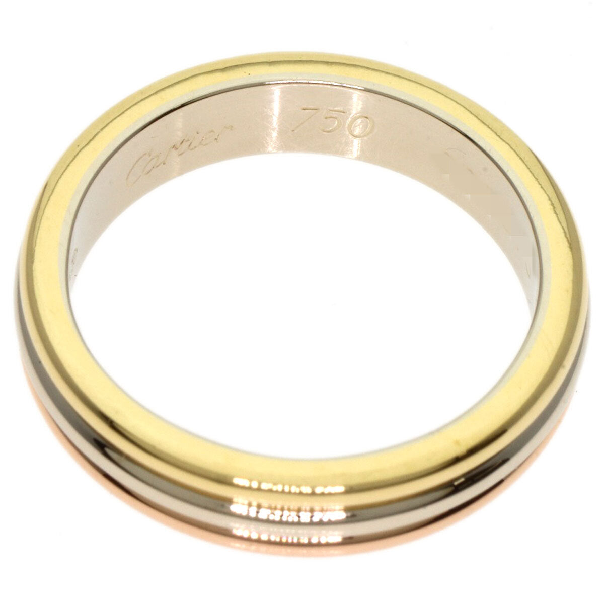 Cartier Ring Three Colors # 47 K18 Yellow Gold