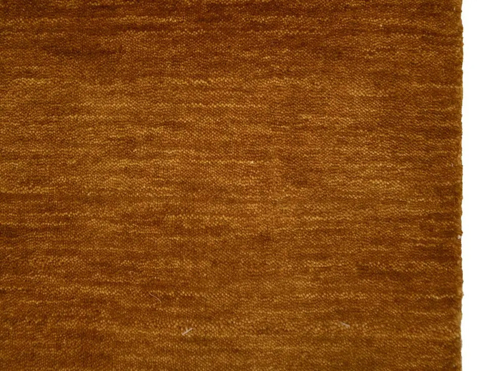 Carpet Orange Solid and-Loomed 6X6 Gabbeh Wool Square Rug Oriental Home Decor