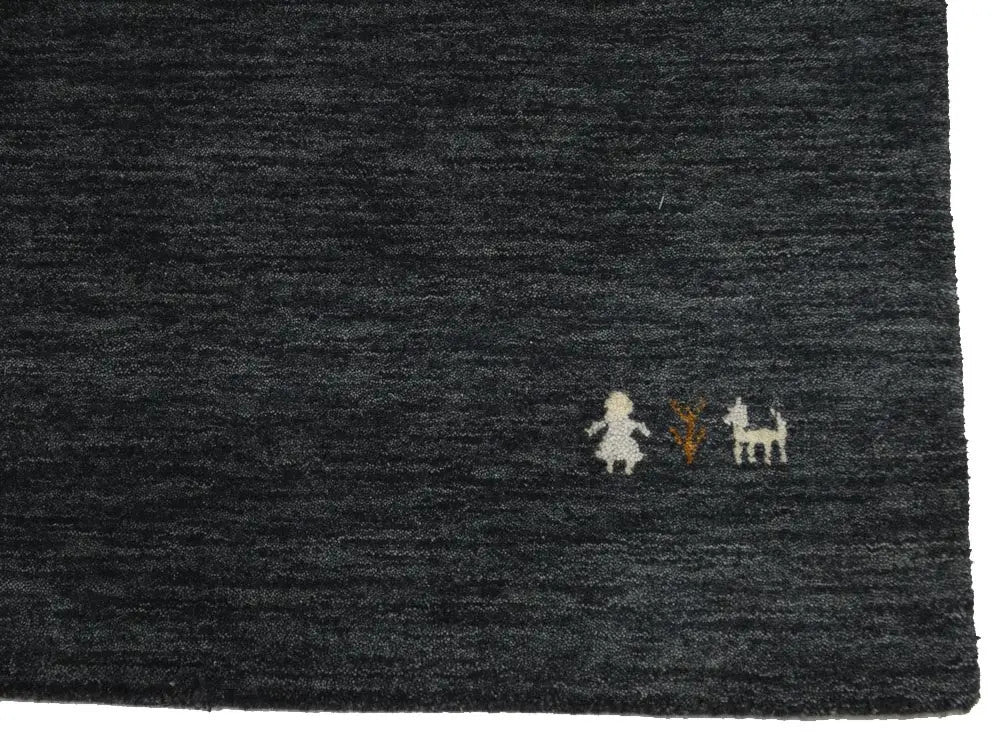 Modern Gabbeh Rug Tribal Pictorial Style Plush