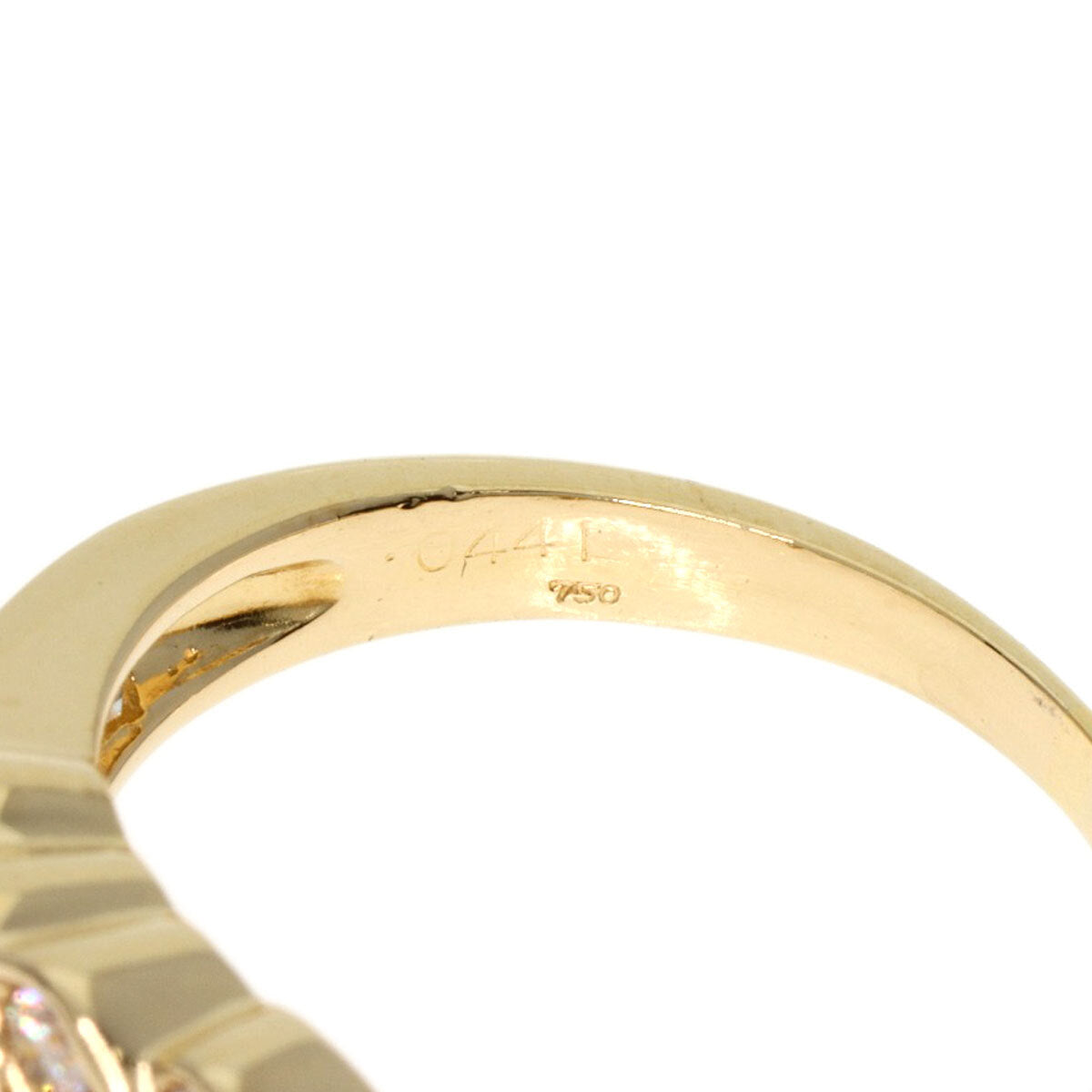 0.441ct Diamond Ring K18 Yellow Gold 3.7g