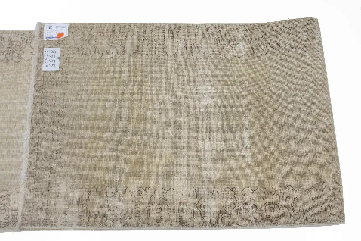 Hand-Knotted Antique Oriental Runner Rug Muted