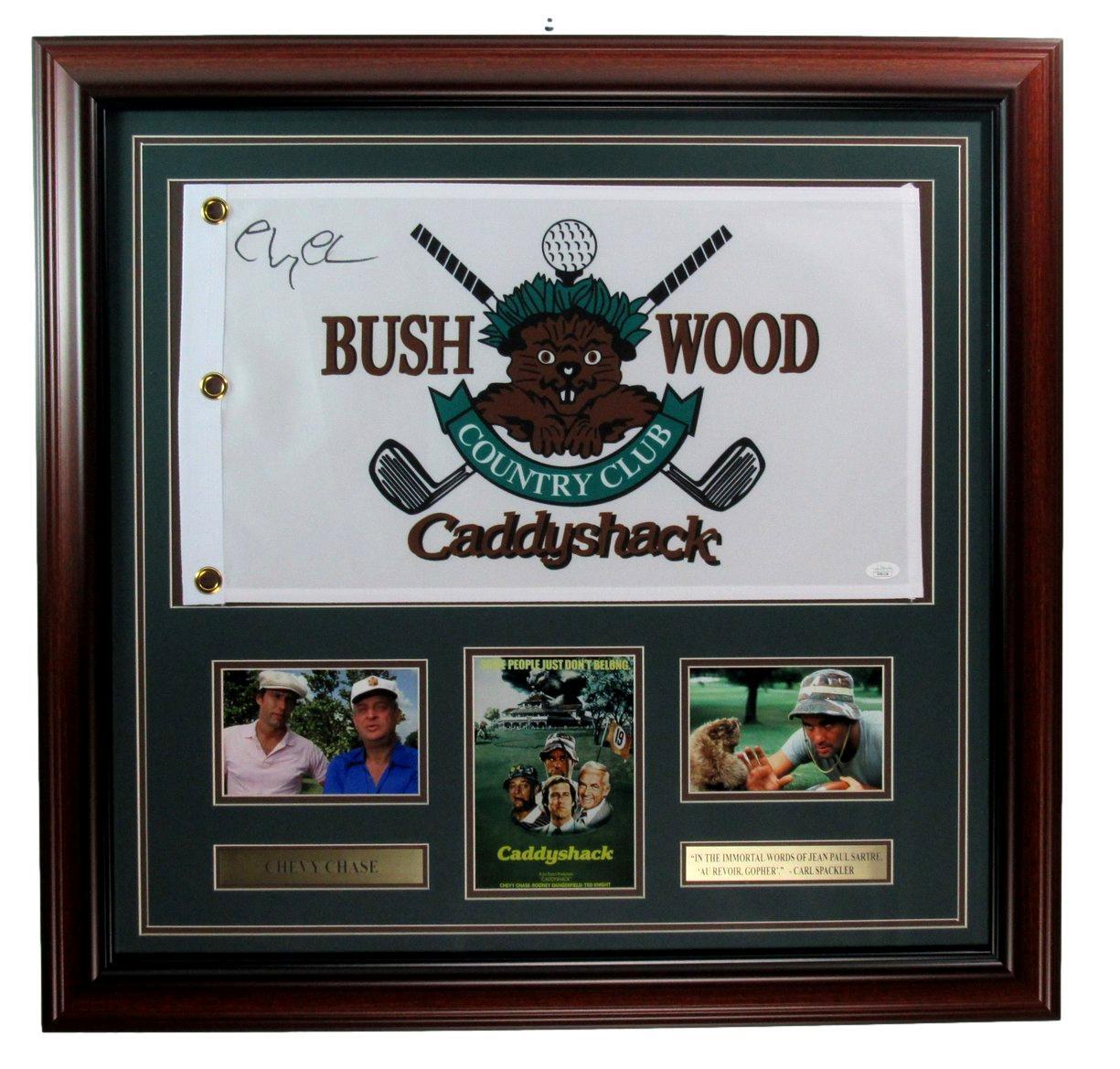 Chevy Chase Signed/Auto "Caddy Shack" Pin Flag W/