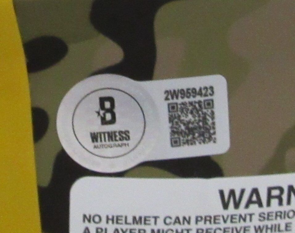 Troy Polamalu Hof Signed Full Size Authentic Camo