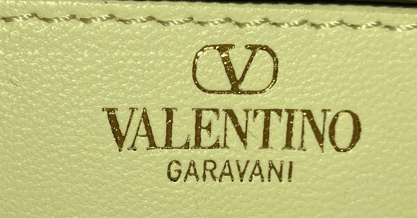 Valentino Garavani Rockstud Zip Up Top Handle Bag Leather East West