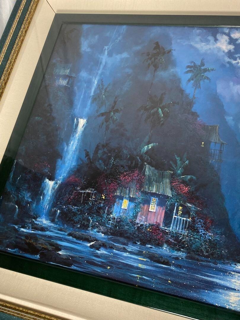 James Coleman Night Paradise 1997 Original Giclee On Canvas Print Signed Framed