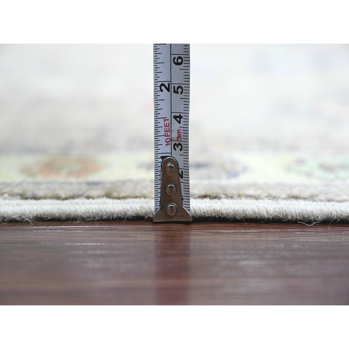 8'6"X11'2" Khaki Brown 100% Wool Afghan Angora Oushak Hand Knotted Rug