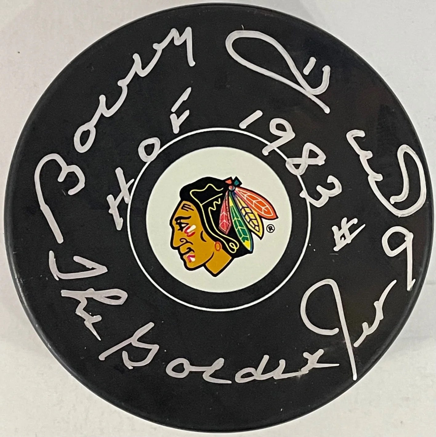 Bobby Hull Autographed Chicago Blackhawks Official Puck (Jsa)