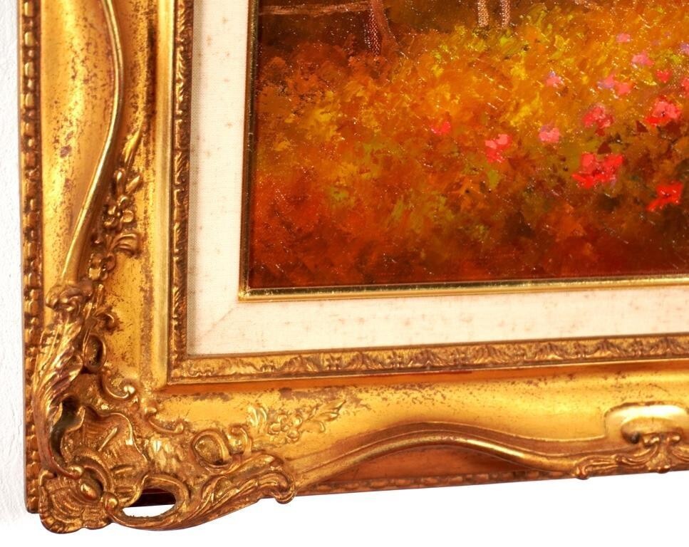Ronald Greg (Usa) 'Autumn Along The Yonne' Original Oil Painting, Signed, Framed