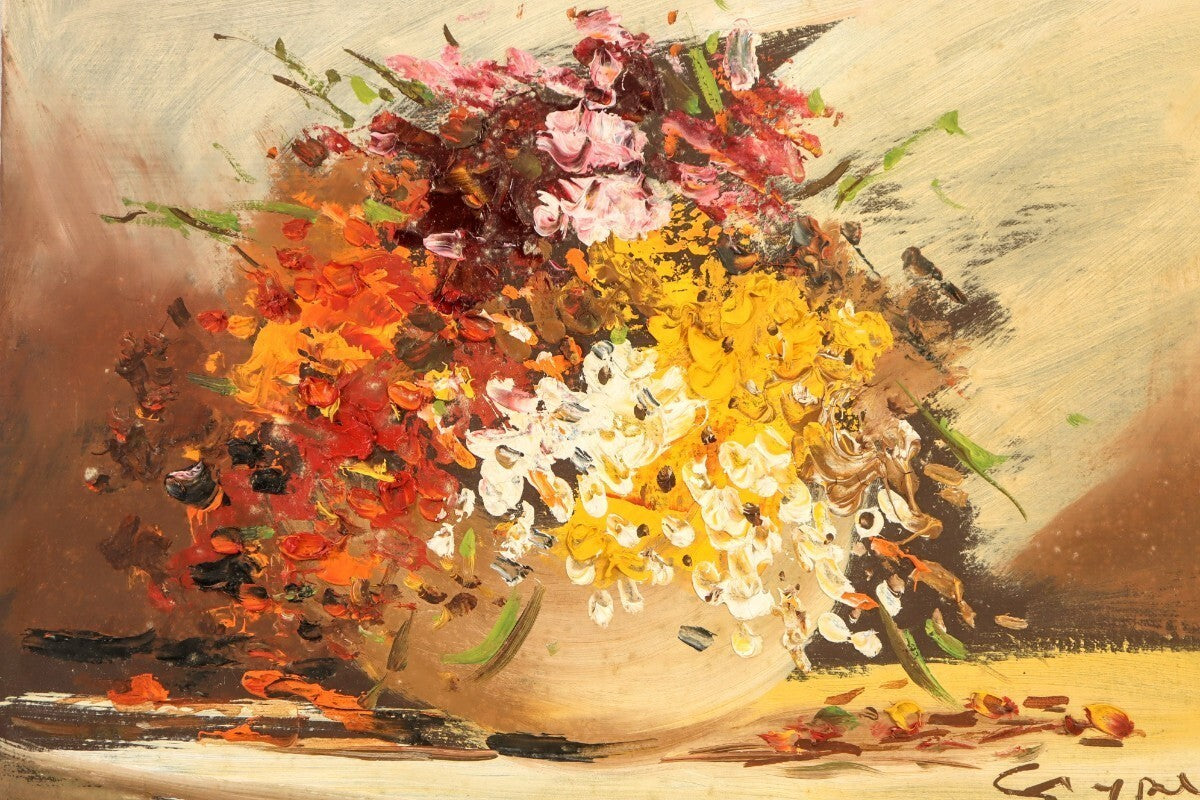 Lech Szypa Original Oil Painting "Kwiaty Polskie" Polish Art Flowers Signed