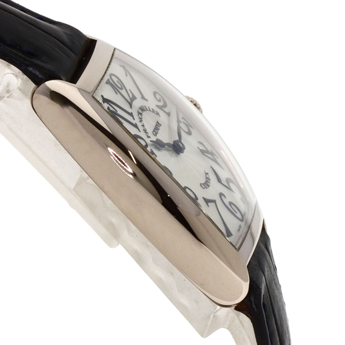 Franck Muller Tonneau Curvex Watches 7502Qz K18 White Gold/Leather Boys
