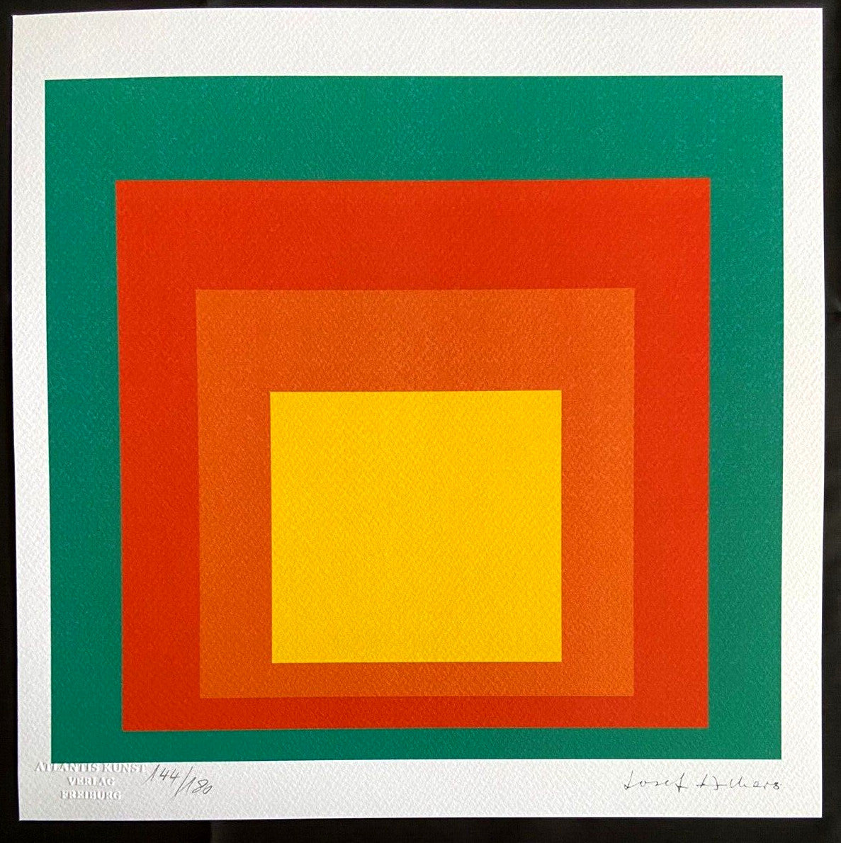 Josef Albers Lithograph Coa Signed Op Numbered In