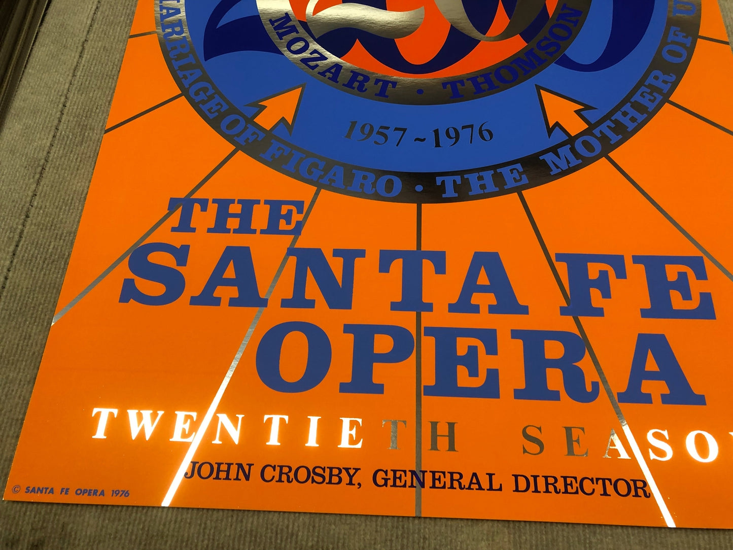 Robert Indiana The Santa Fe Opera " Serigraph Pop Art Blue, Orange