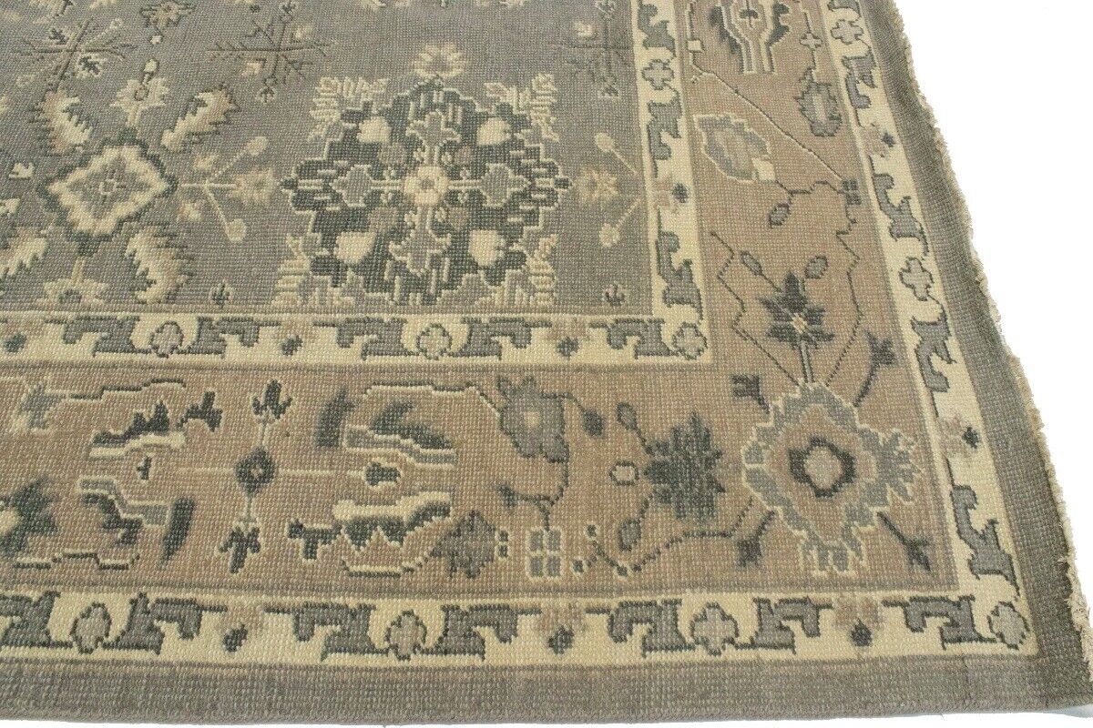 Handmade Muted Brownish Floral Transitional