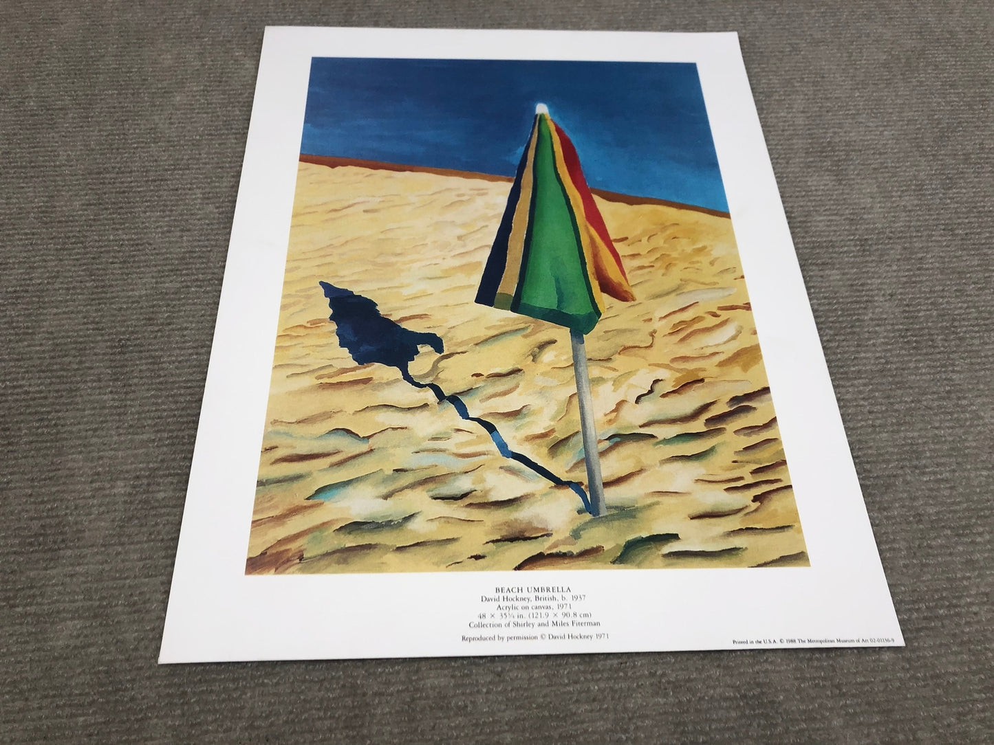 David Hockney Beach Umbrella " Poster Pop Art