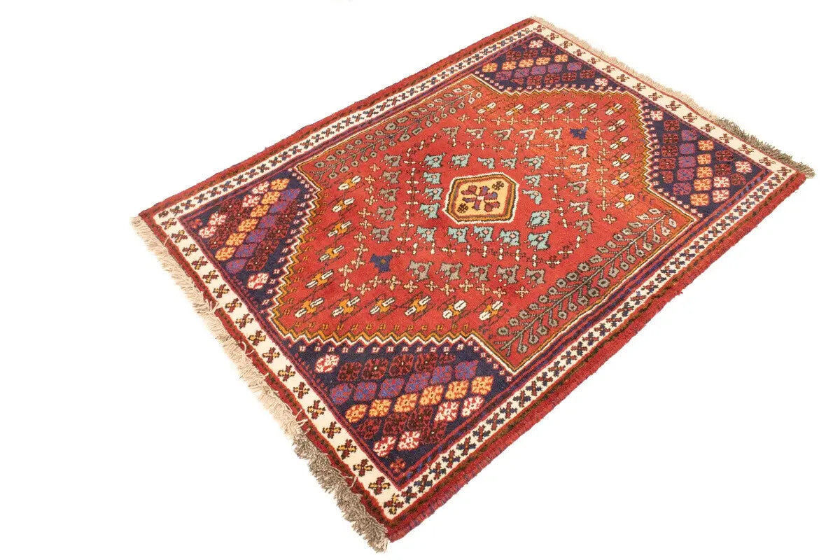 Hand-Knotted Tribal Small Rug Farmho Oriental