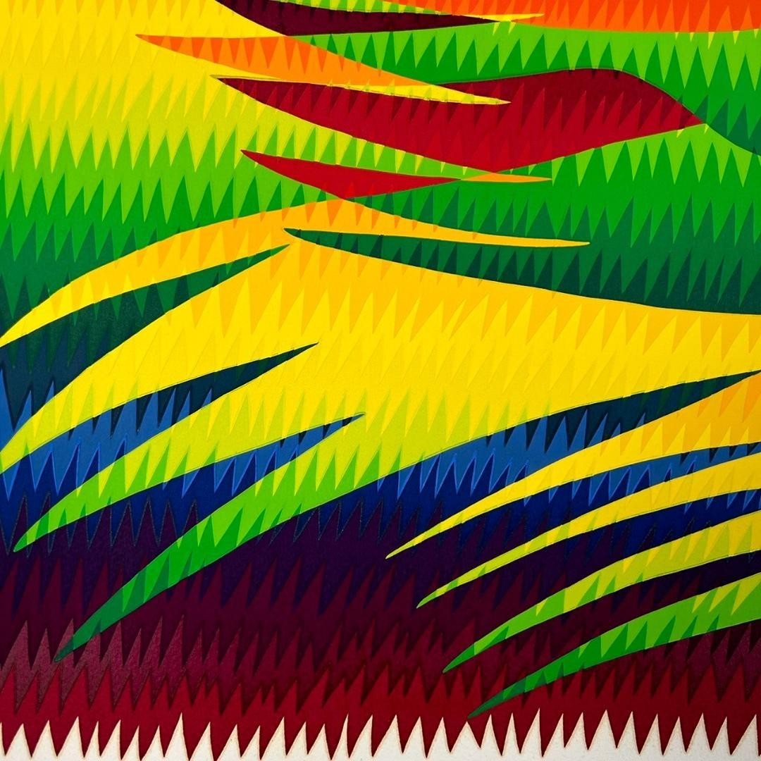 Ay-O Signed Silkscreen "Transparent Bird-Grass" 1982 Limited Ed. 15/80 Rainbow