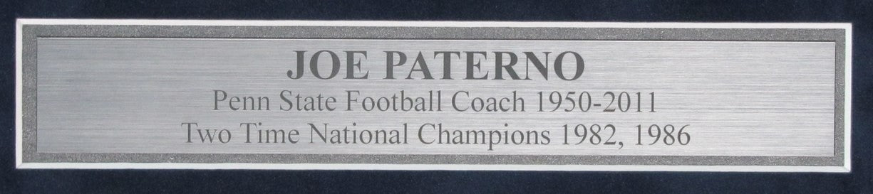 Joe Paterno Signed/Inscribed Cut Card W/ Photo
